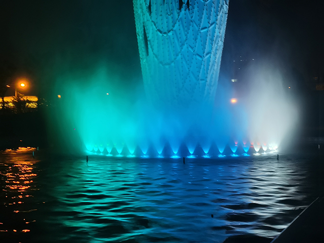 nouveau projet de fontaine DMX dans la ville de changsha , chine
